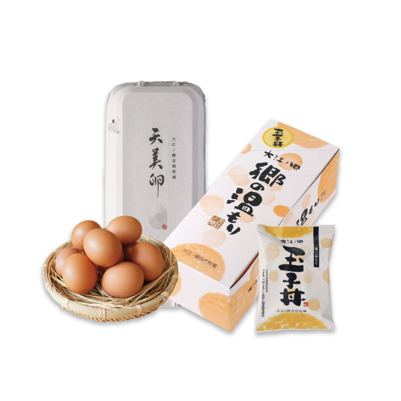 特製だしが香る本格玉子丼と、天美卵を組み合わせた、たまご好きにはたまらない詰め合わせ。