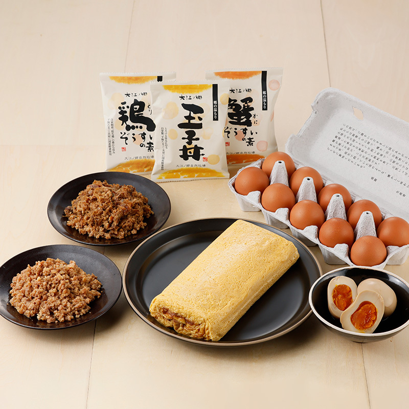 人気のだし巻きや鶏そぼろ、玉子丼にぞうすいなど、牧場自慢のお惣菜をたっぷり詰め合わせ！