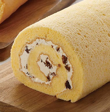 ラムレーズン香るバターロールケーキ