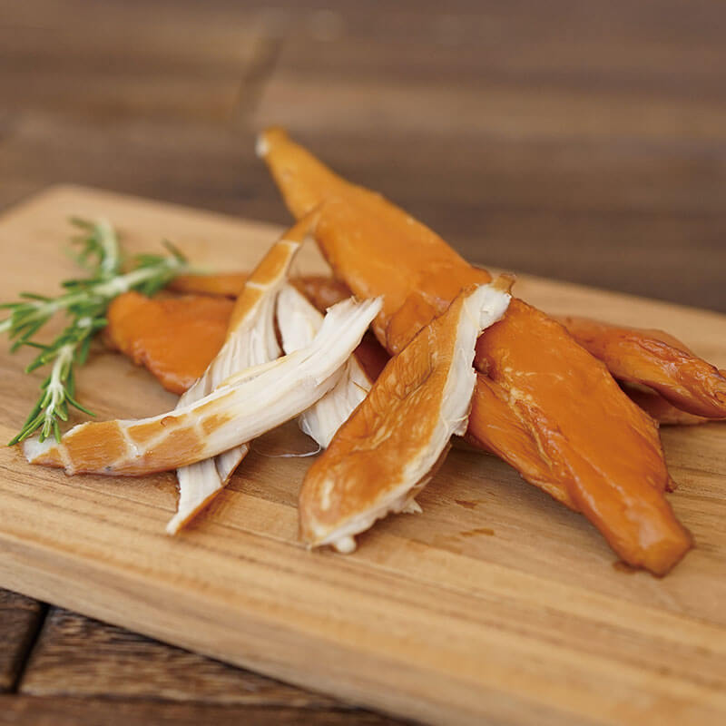 しっとり程よい噛み応えでやみつきになる、大江ノ郷ささみの燻製