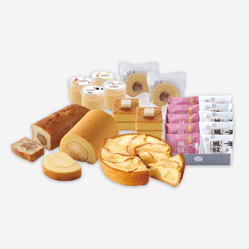 季節限定＆人気スイーツを全部で8種贅沢に詰め合わせ。