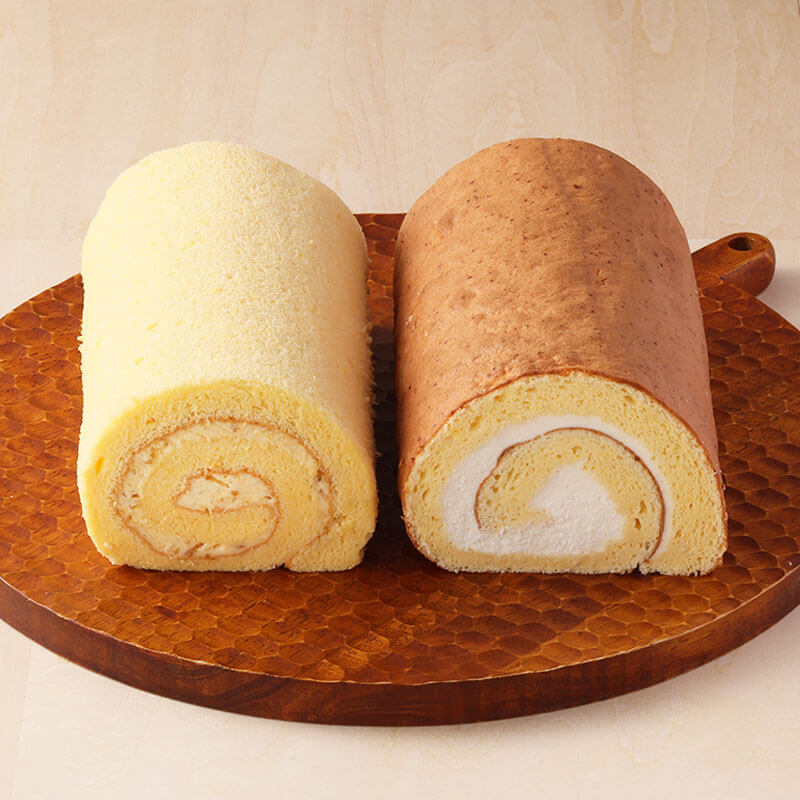 爽やかな香りと味わいのレモン味と、チーズ味の夏限定ロールケーキの2本組♪