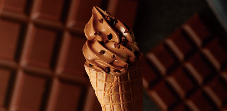 カカオの香りが華やかに広がるCIELプレミアムソフトクリーム