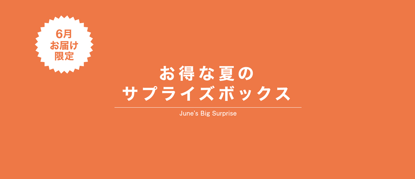 6月のお届け限定！日頃の感謝を込めたお得なサプライズボックス