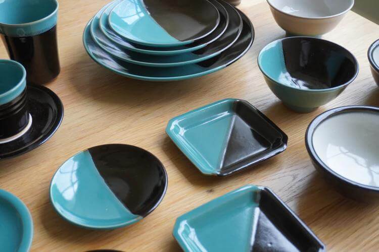 因州中井窯 染分4寸皿 | 大江ノ郷自然牧場