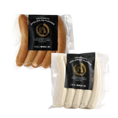 粗挽きソーセージと大江ノ郷ソーセージチキンホワイトの2種セット