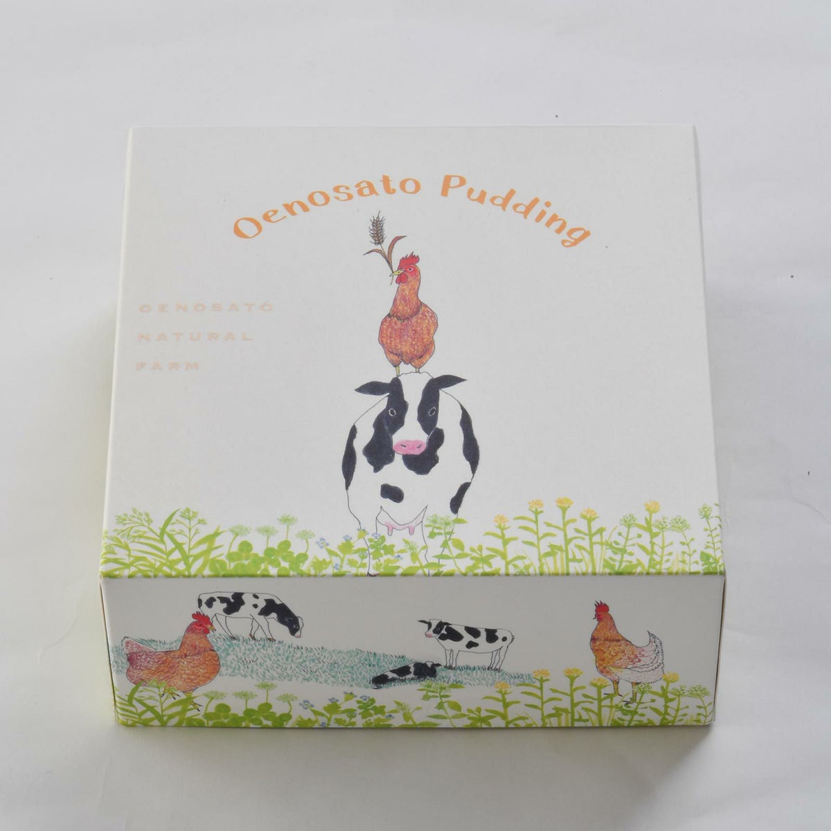 オリジナルイラストのパッケージ入り_大江ノ郷ぷりん(4個入)