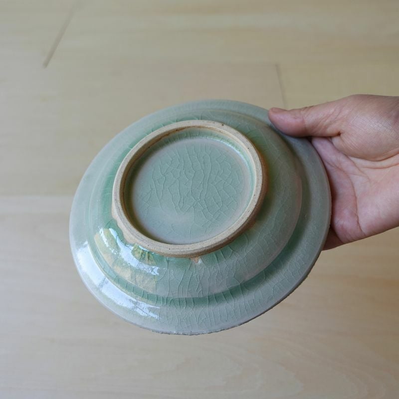 きわい窯 灰釉砂刷毛皿 | 大江ノ郷自然牧場