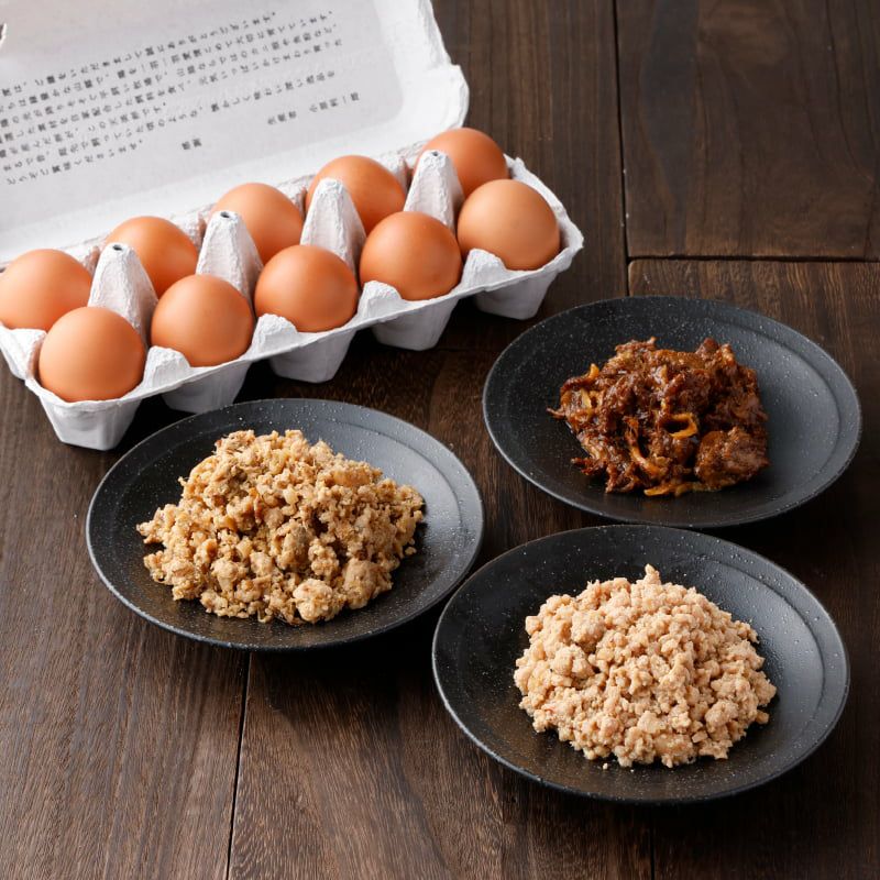 郷のごはんのお供3種セット｜とりそぼろ・おかか・鳥取和牛しぐれ煮
