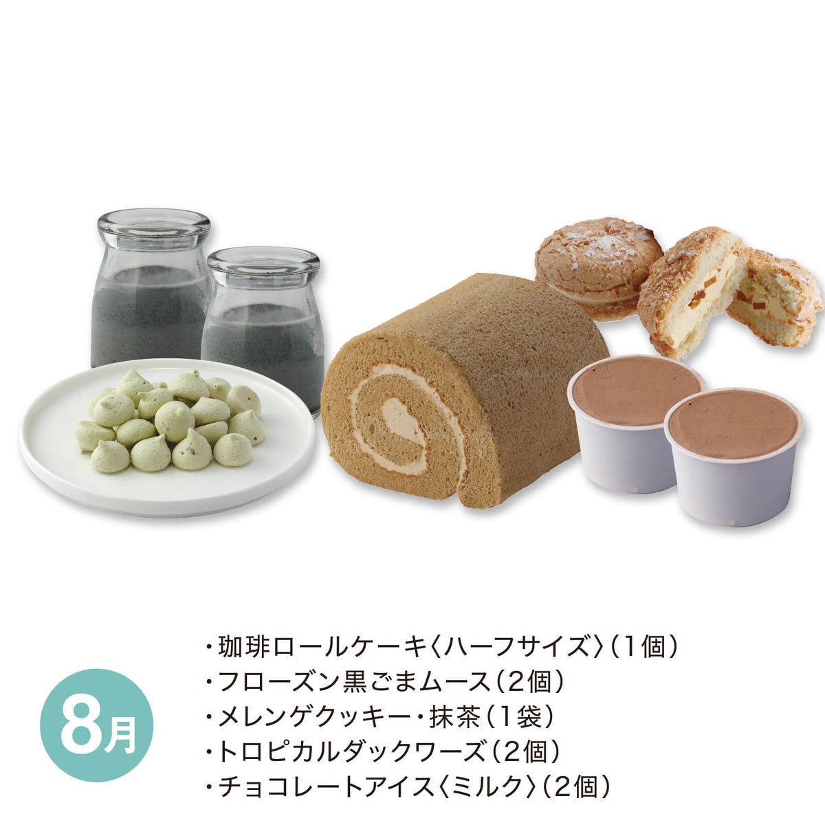 【月替】スイーツタイムセット[冷凍]　8月